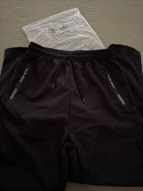 Black Active Drawstring Jogger Pants- Comfy Fit